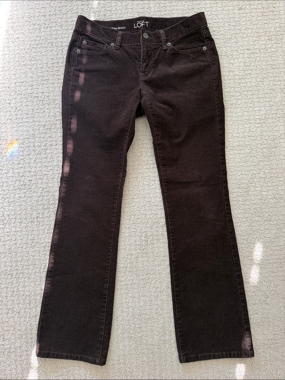 Dark Brown Corduroy Bootcut Jeans